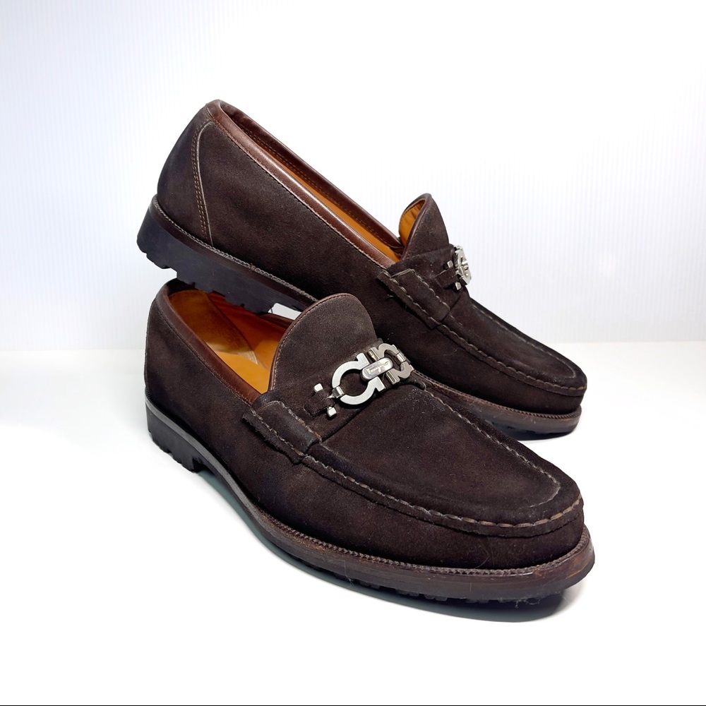 Men’s Salvatore Ferragamo suede loafers